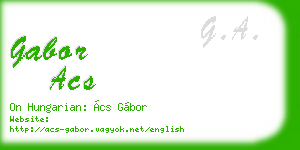 gabor acs business card